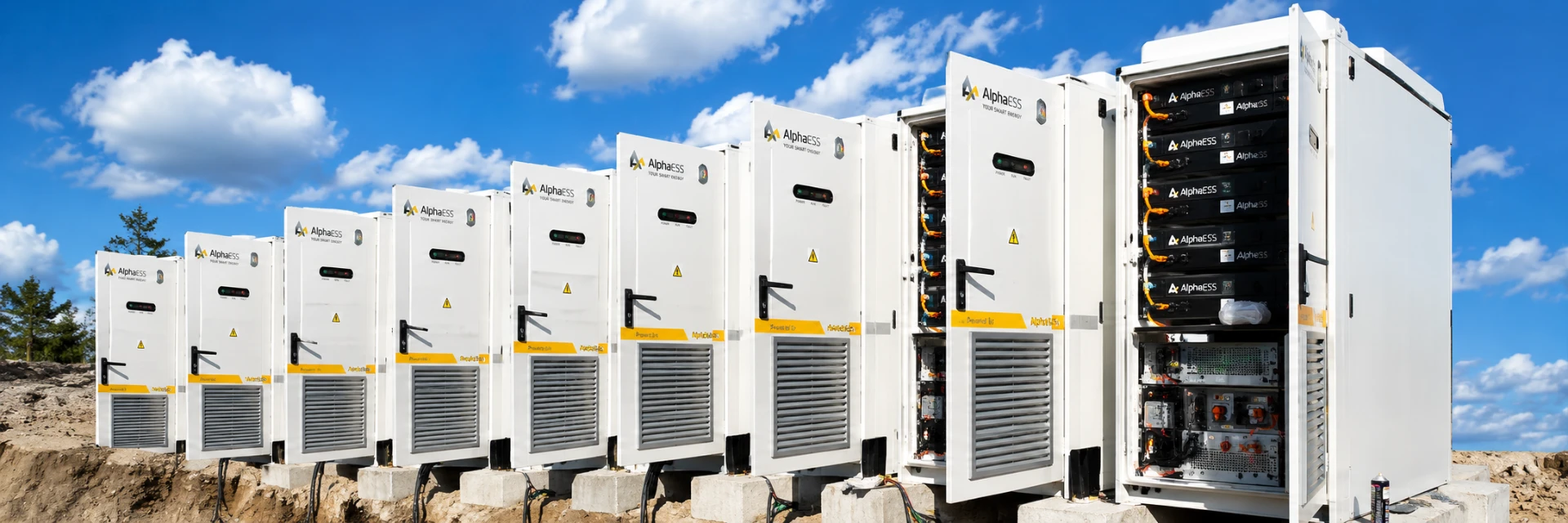 Krustpils battery storage site in Latvia during construction